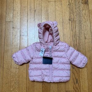 NWT babyGAP Pink Star Puffer Jacket